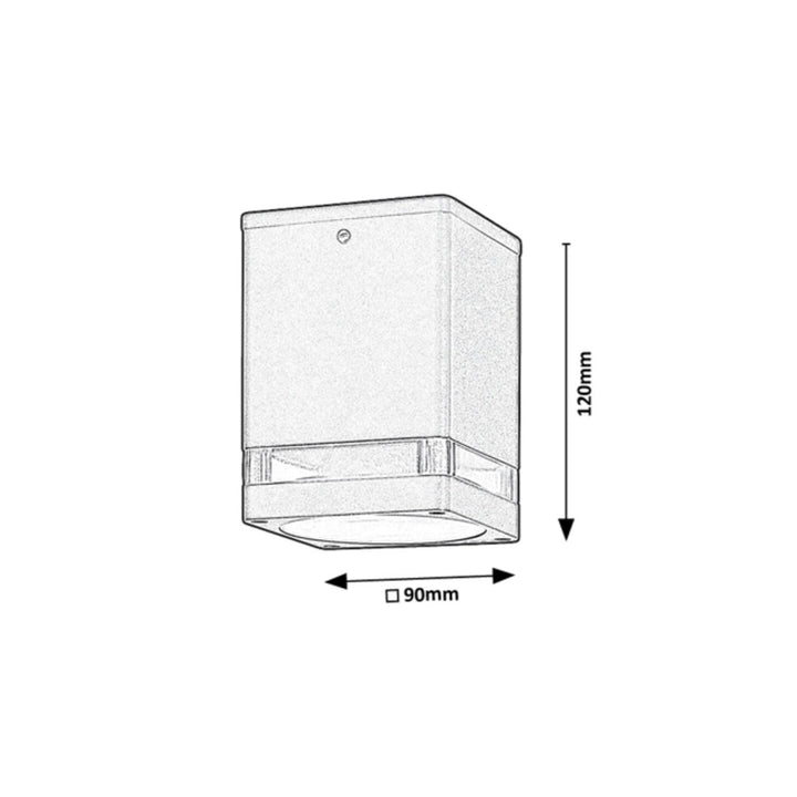 ZOMBOR 7818 Rabalux antracita GU10 35W luminaria de superficie para terrazas