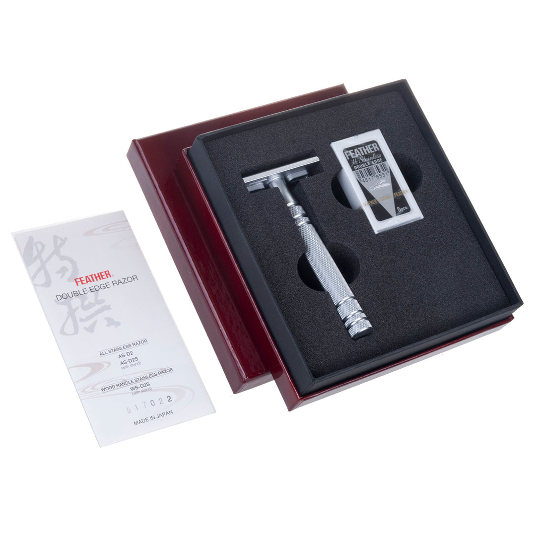 Rasierer Feather All Stainless Razor Double Edge AS-D2 Japanische Qualität