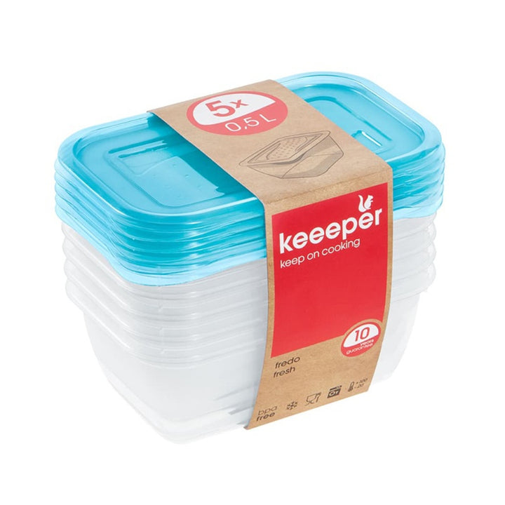 Keeeper Fredo Fresh 5 x 0.5l Food Storage Container Set