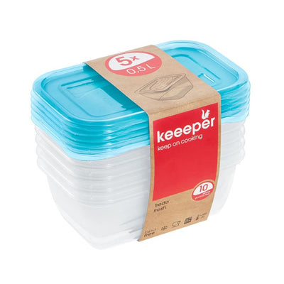 Keeper Fredo Fresh Lot de 5 boîtes de conservation alimentaire 0,5 l