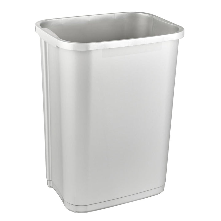 Keeeper Swantje 25L Waste Bin with Swing Lid Flap Trash Can Dustbin Home Indoor Silver Grey Universal Hinged Lidded