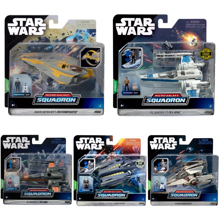 STAR WARS Micro Galaxy Squadron Fahrzeug der Micro-Galaxy-Staffel + 2 Figuren Mix Random Toy