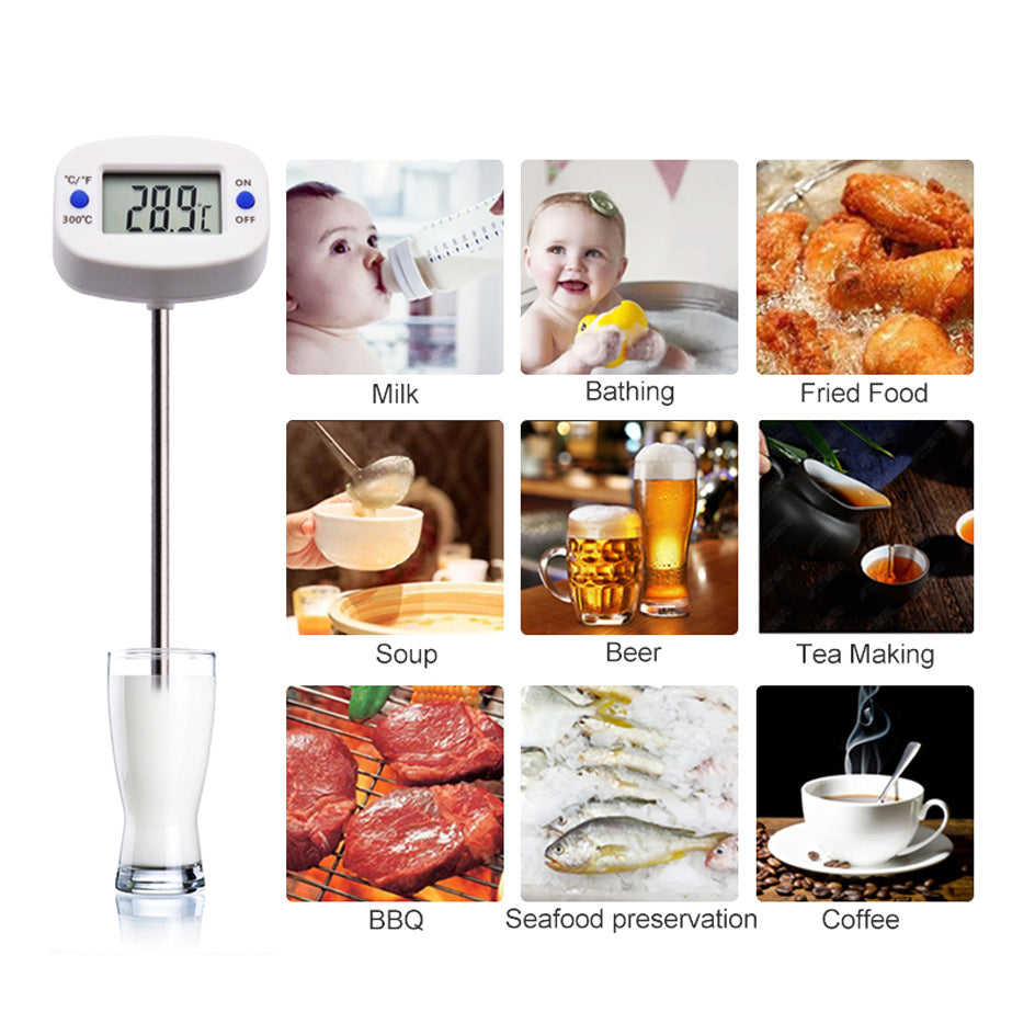 GreenBlue GB382 Electronic Food Thermometer/probe Meat Thermometer Probe Length 15cm Temperature Range -50 deg C to +300 deg C Accuracy 0.1 deg C