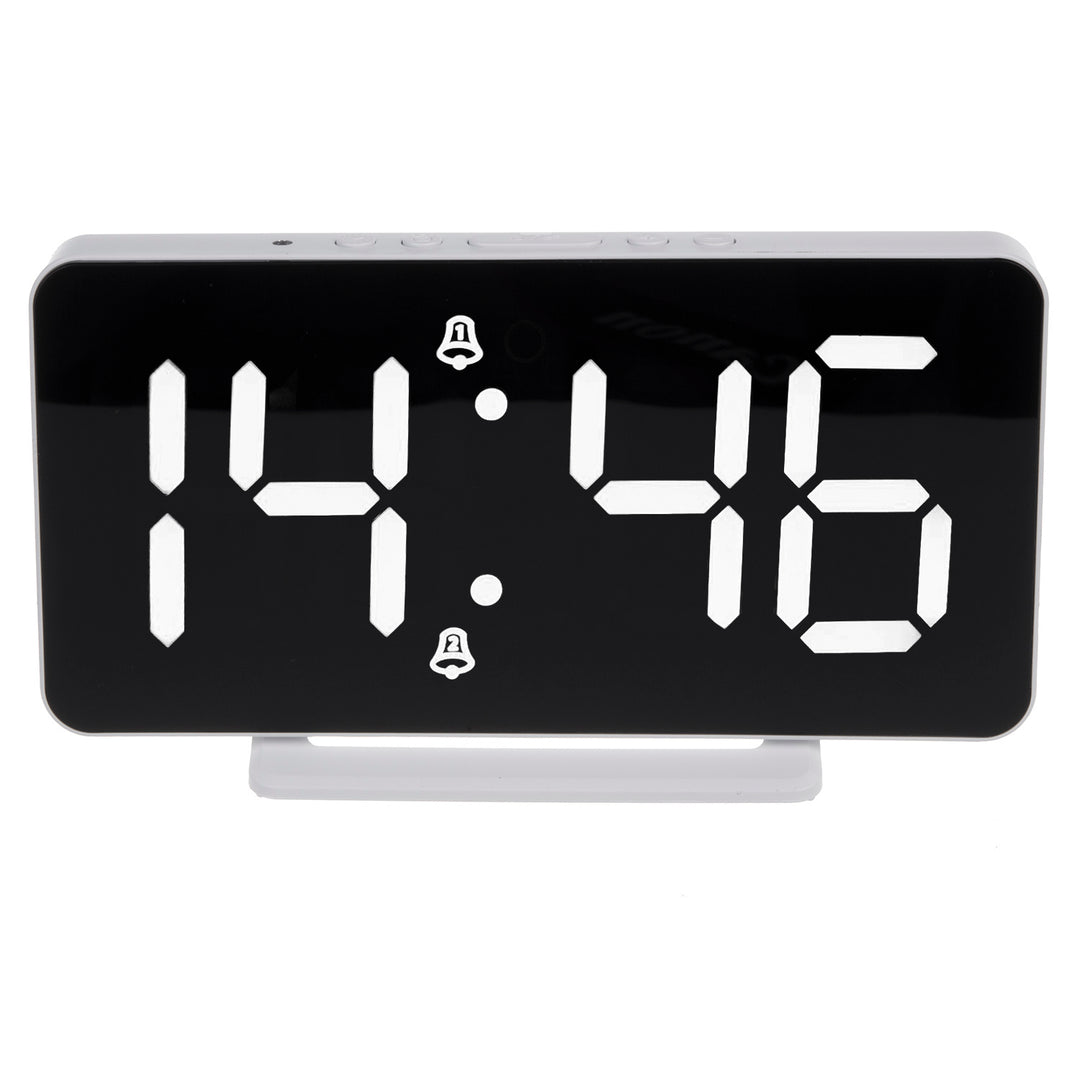 Green Blue GB383 Digitaler LED-Wecker Uhr mit Alarm- und Thermometerfunktion, Snooze/Schlummerfunktion, LED Display, USB-Ladeanschluss