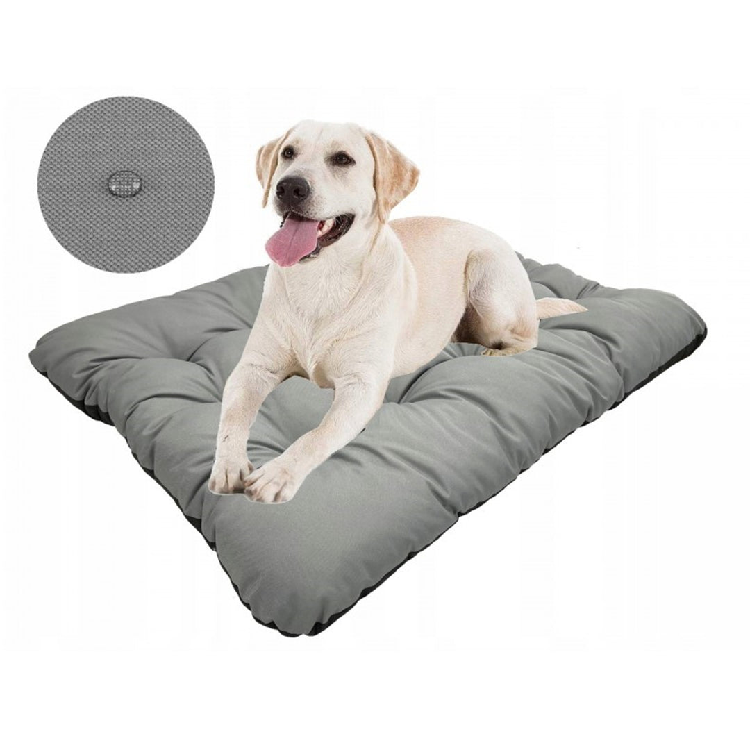 KingDog Prestige Waterproof Dog Cat Pet Cushion Bed Waterproof PVC Codura Washable Antiallergic Grey (100x70cm, Grey)