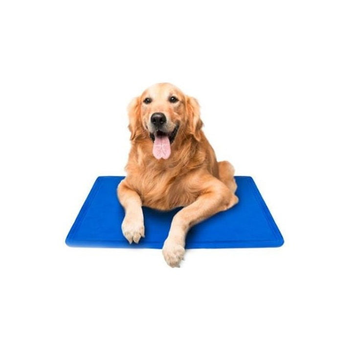 KingDog Gel Dog Cooling Mat Durable Waterproof Mattress Bed for Dogs Cats Pets Colour Blue 50 x 90 cm