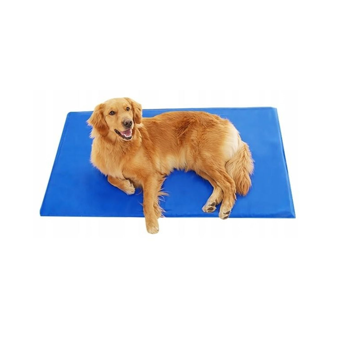 Esterilla de gel refrigerante para mascotas perro gato 70 x 110 cm azul