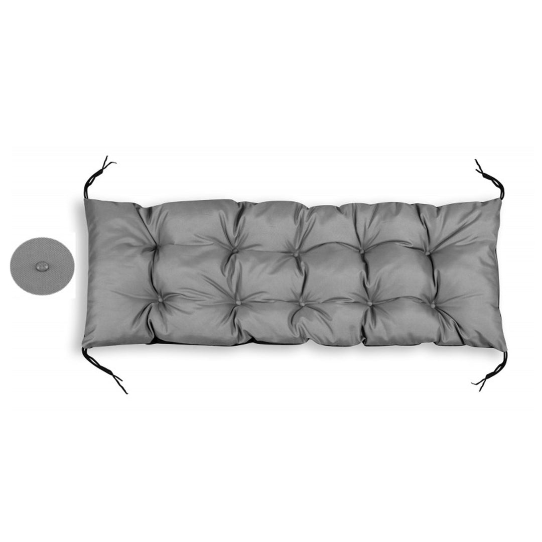 Cojín para tumbona de jardín Cojín 120x50 cm Impermeable Codura PVC Gris