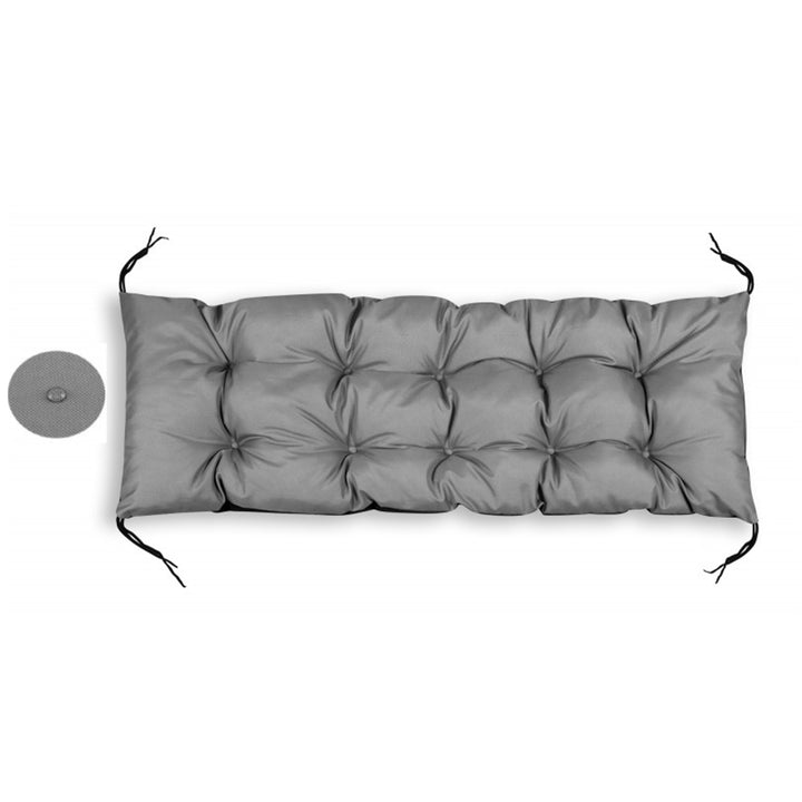 AIO Coussin de chaise longue de jardin 180x50cm Codura PVC imperméable Gris