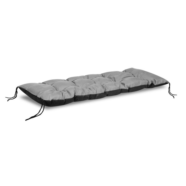 AIO Coussin de chaise longue de jardin 180x50cm Codura PVC imperméable Gris