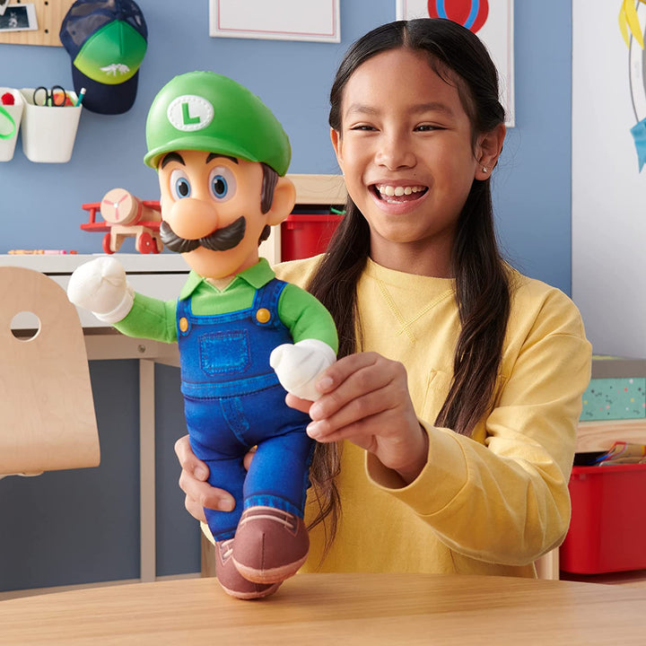 Super Mario Bros Movie Luigi Plush Cartoon Game Mascot 30cm Toy Kids