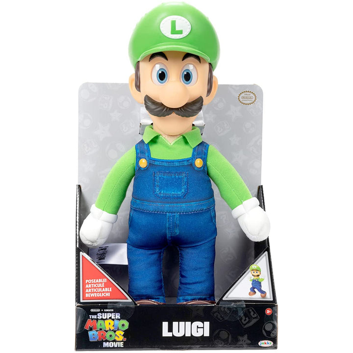 SUPER MARIO Movie Luigi, peluche, mascota de los dibujos animados, 30 cm