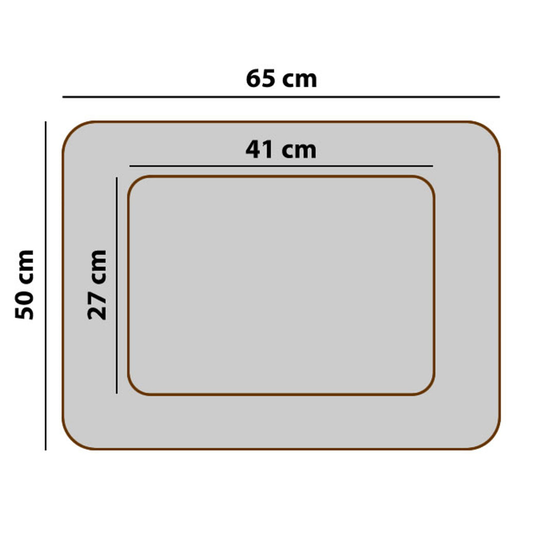 Sofa Mallorca Comfort hondenbed in donkergrijs met witte bies 65x50 cm