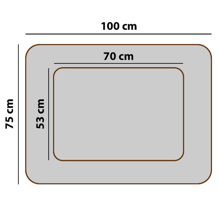 Sofa Mallorca Comfort hondenbed in beige met zwarte bies 100x75 cm