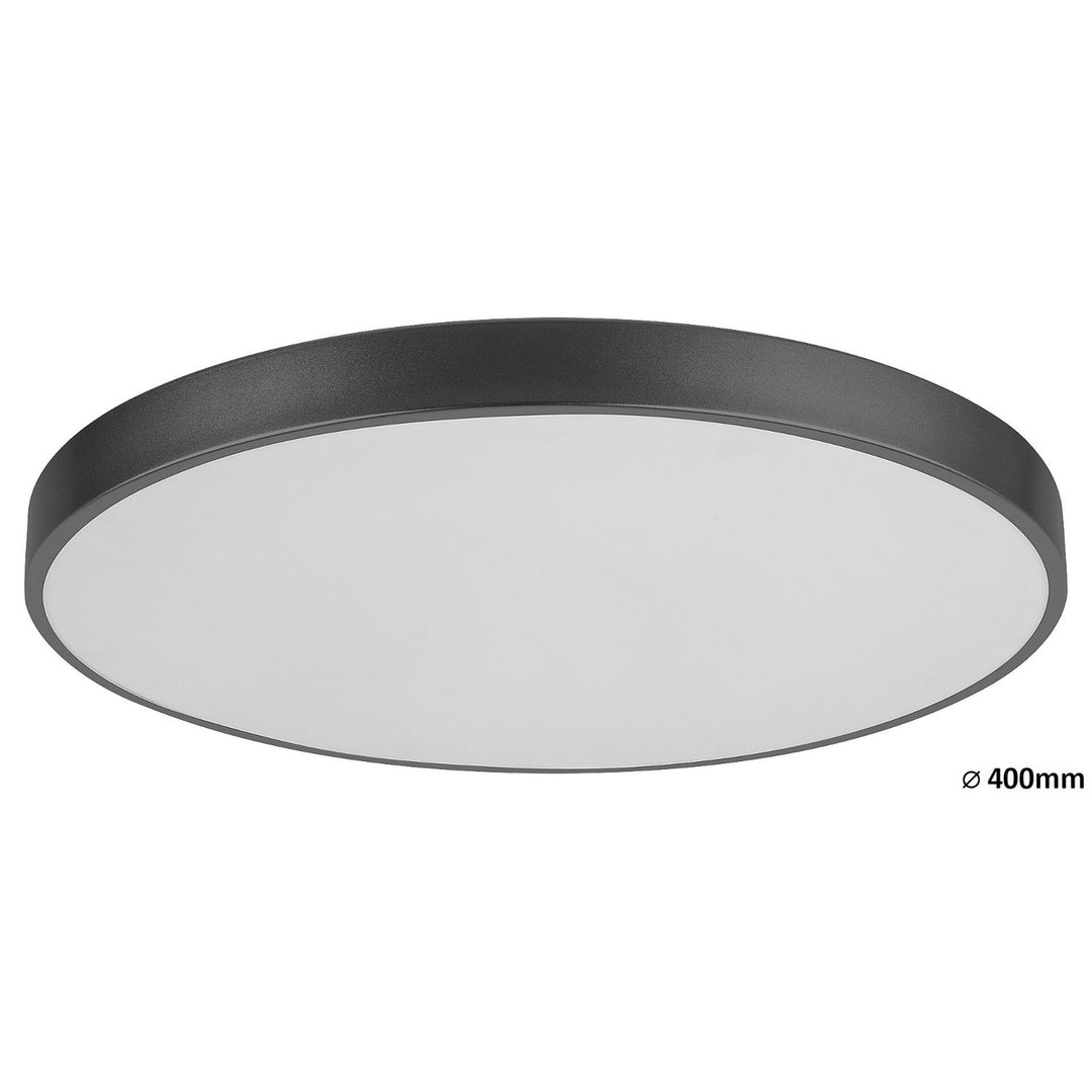 Rabalux Tesia 3314 mat zwart 36W 40x5cm plafondlamp