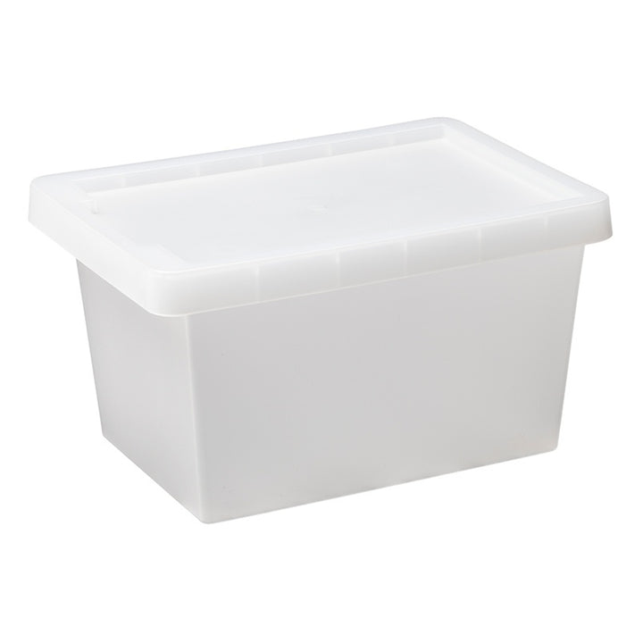 Boîte avec couvercle plastique 12L Plast Team TagStore Boîte de rangement avec étiquette blanche inscriptible