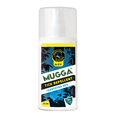 Mugga Tick Insect Repellent 75ml Spray Icaridin 20% Protection efficace 3 ans et plus Picaridine jusqu'à 8 heures