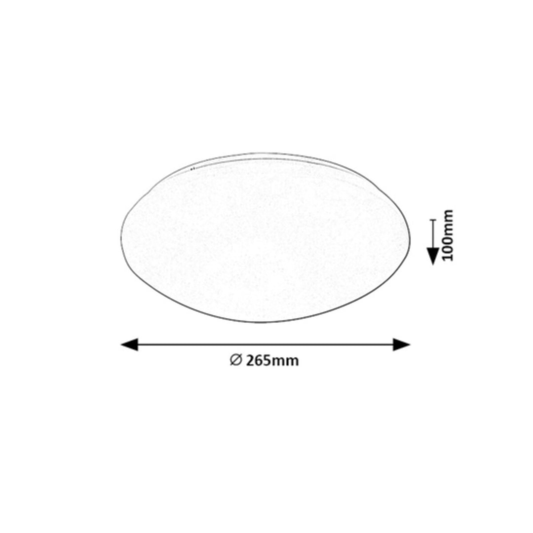 Rabalux Lucas 71332 LED-Deckenleuchte mit regulierbaren Mikrowellen-Bewegungssensor IP44 12W 830 LM LED-Lichtquelle Innenleuchten Farbtemperatur von 4000 K Naturweiß