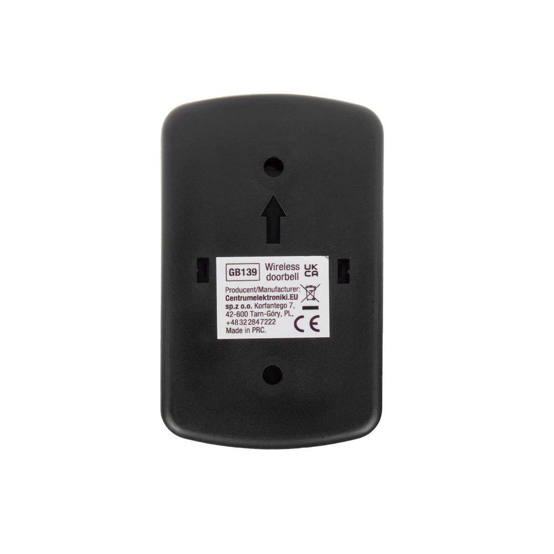 GreenBlue GB139 B Wireless Kinetic Door Bell Battery Free 38 Melodies Black Range up to 150m