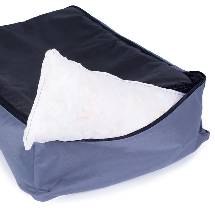 Mestizo Valencia Orthopedic Orthopedic Pet Bed Dog Basket Pet Bed Dog Sofa Cover Waterproof Polyester Fabric Cordura (Outside Size: 65x50cm / Inside Size: 41x27cm, Navy/Black)