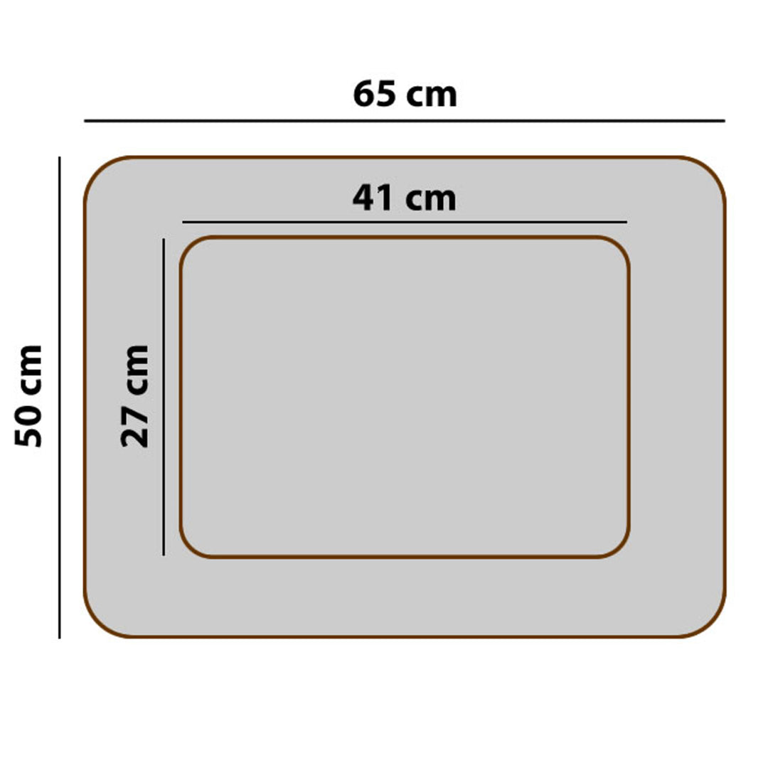 Mestizo Valencia Orthopedic Orthopädisches Haustierbett Hundekorb Tierbett Hundesofa Außenmaße: 65x50cm / Innenmaße: 41x27cm, Marine/Weiß