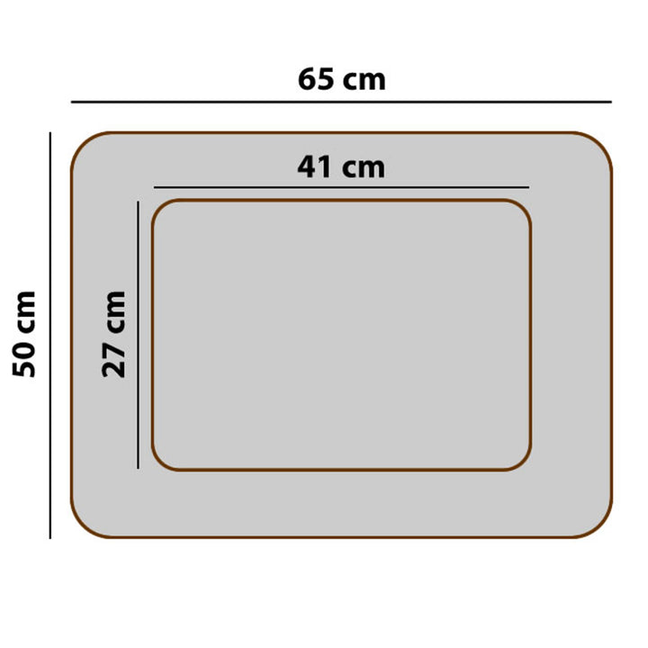 Mestizo Valencia Orthopedic Orthopädisches Haustierbett Hundekorb Tierbett Hundesofa Außenmaße: 65x50cm / Innenmaße: 41x27cm, Marine/Weiß