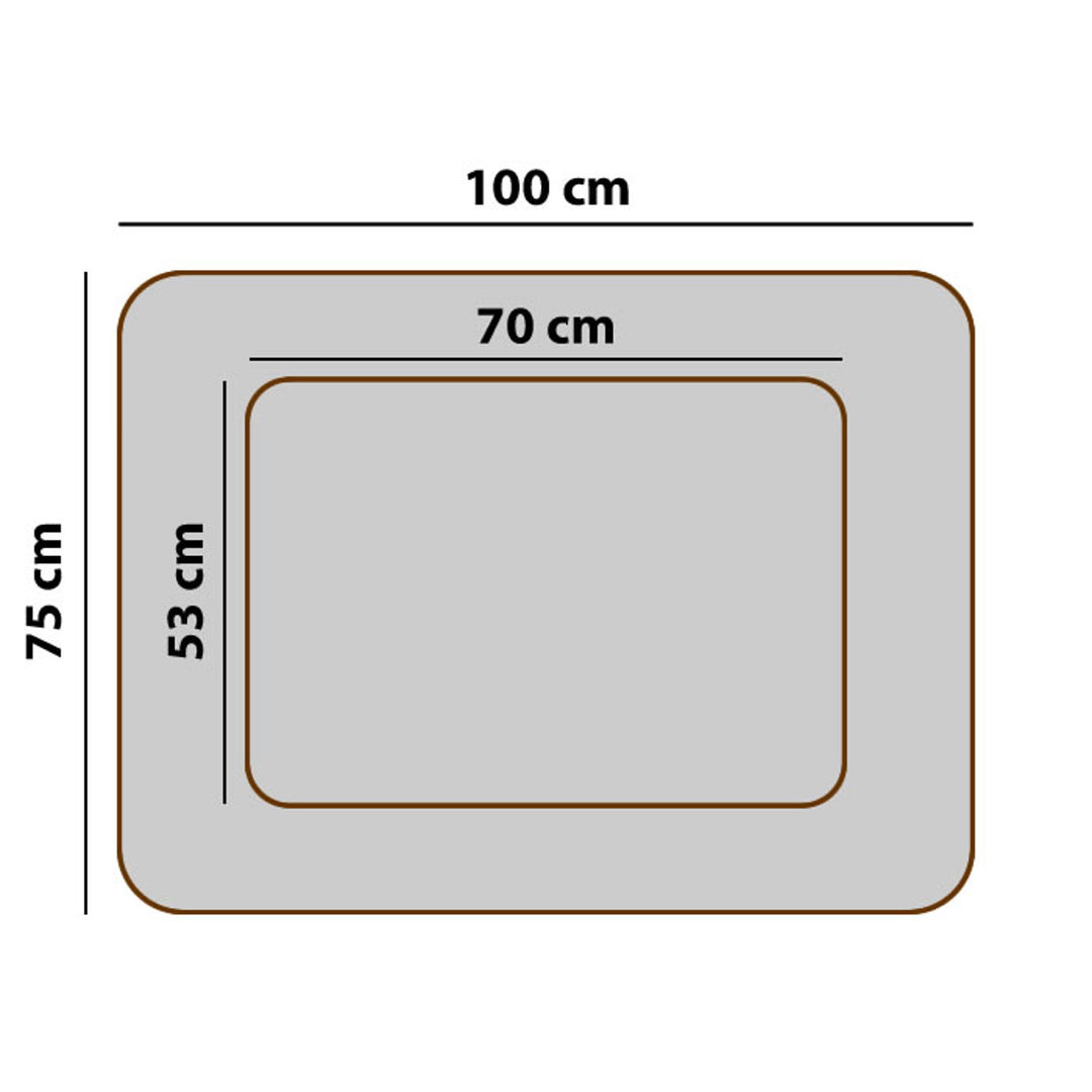 Valencia Orthopedic Sofa hondenbed in zwart met zwarte bies 100 x 75 cm