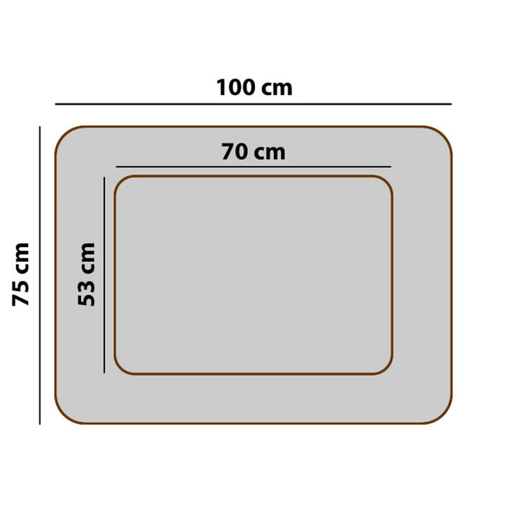 Valencia Orthopedic Sofa hondenbed in zwart met zwarte bies 100 x 75 cm