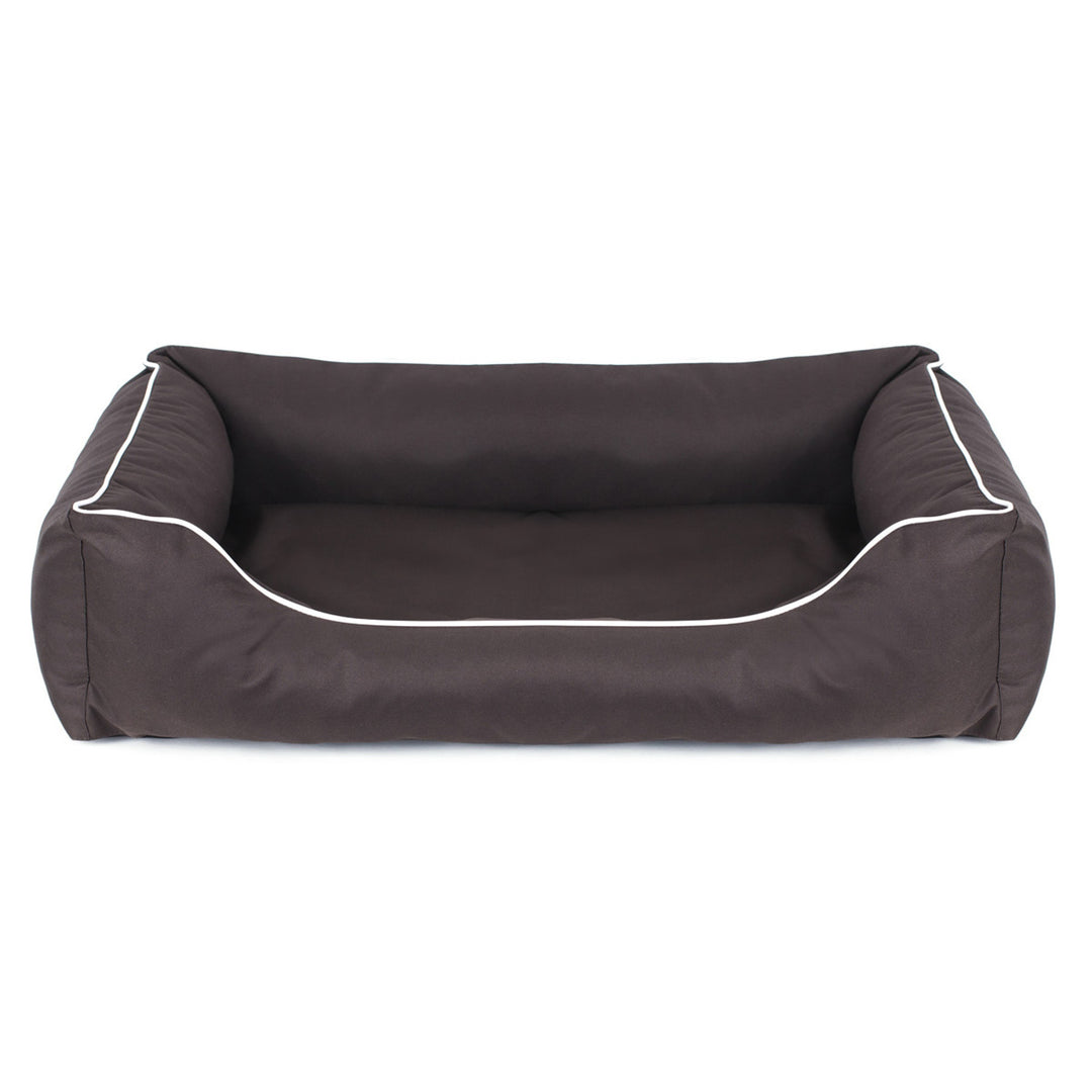 Mestizo Valencia Orthopedic Orthopädisches Haustierbett Hundekorb Tierbett Hundesofa Außenmaße: 100x75 cm / Innenmaße: 70x53 cm Braun/Weiß