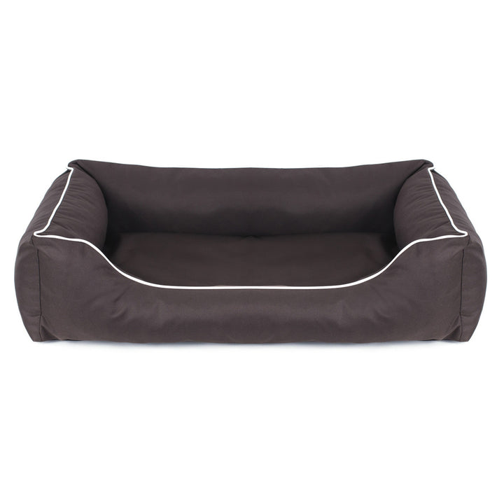 Mestizo Valencia Orthopedic Orthopedic Pet Bed Dog Basket Pet Bed Dog Sofa Cover Waterproof Polyester Fabric Cordura Outside Size: 100x75cm / Inside Size: 53x75cm Brown/White