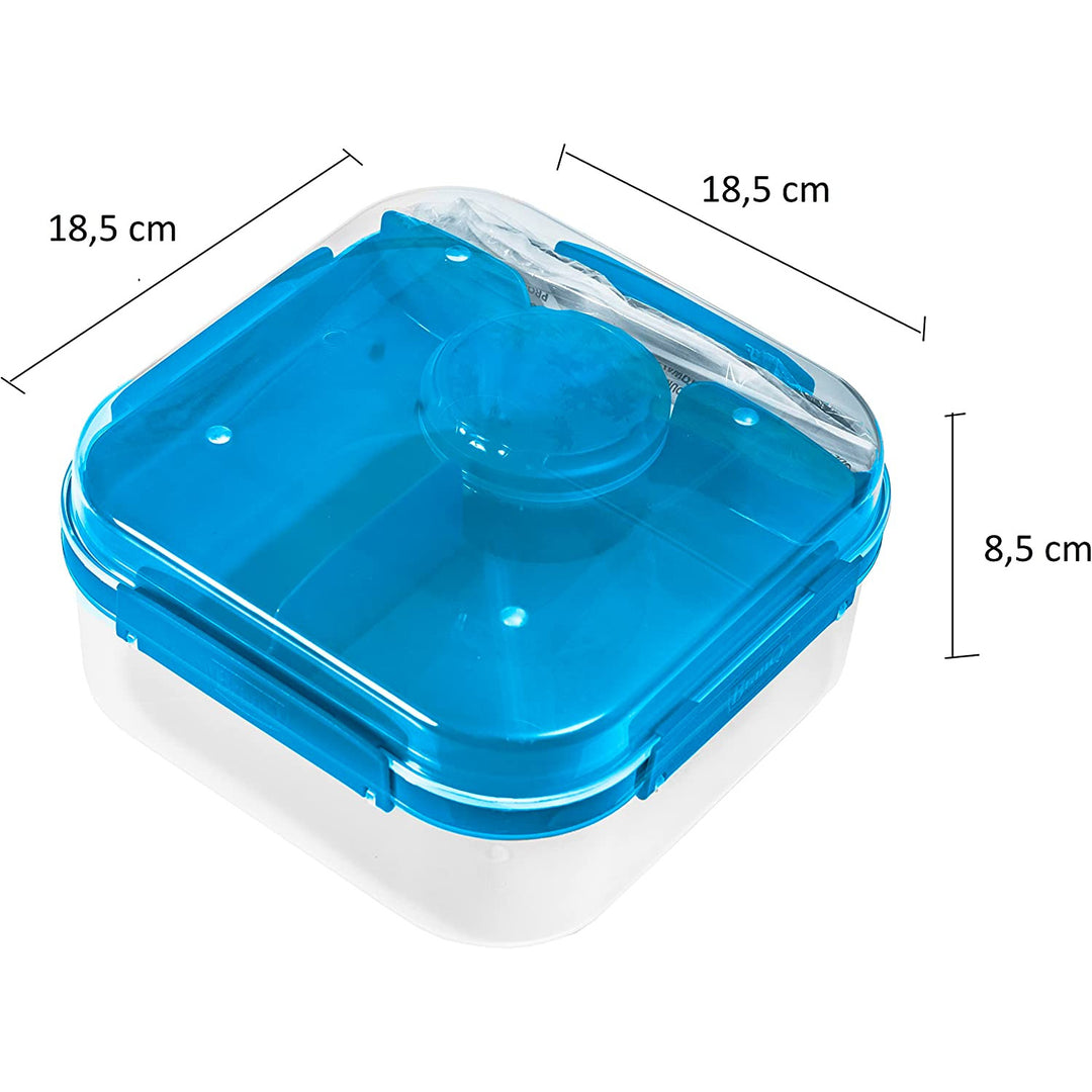 Frühstücksbehälter mit Besteck Branq Lido lunchbox 1.6l blau