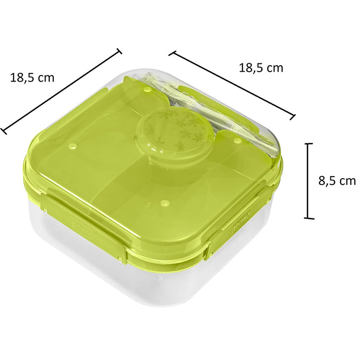 BranQ LIDO Lunchbox 185 x 85 mm - kleur groen/transparant