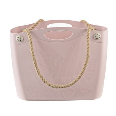 BranQ 1802 Rainforest Pink Bolsa de compras flexible Cesta Bolsa de playa Shopper con asas Correas de cuerda Fácil de limpiar Reutilizable Multiusos Resistente