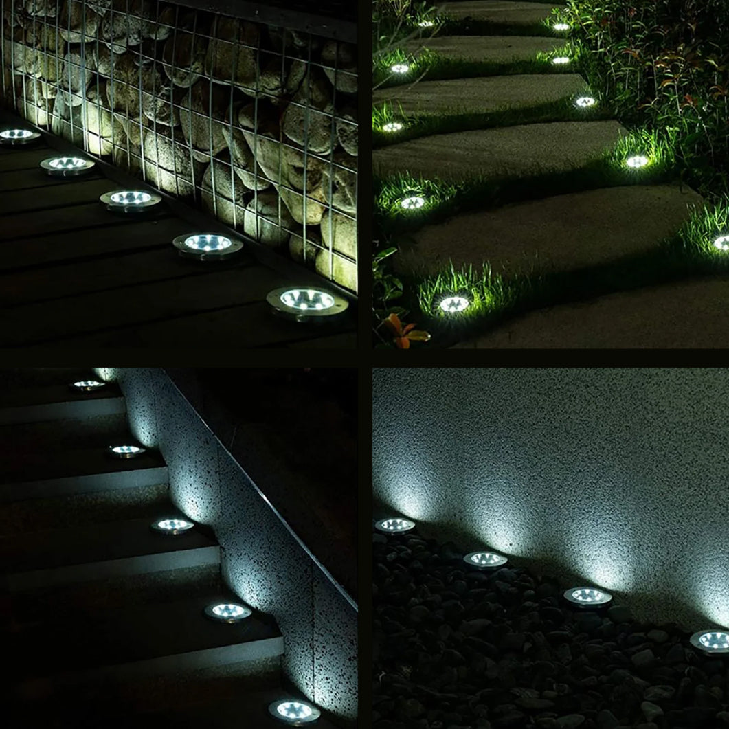 12x MacLean ip44 solar LED fundamentation light, 12led smd, 4000k, Nickel 600mah, 0.7w, mce318