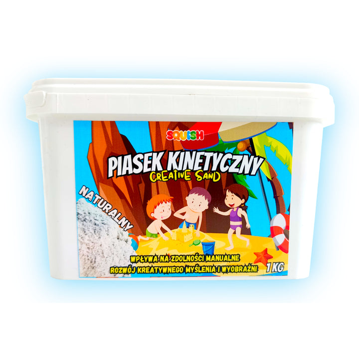 Squish Creative Sand Kinetischer Sand Kreativ-Sand 1kg Spielsand Creative Set Sandspielzeug Geeignet für Kinder ab 3 Jahren (Natürliche Farbe)