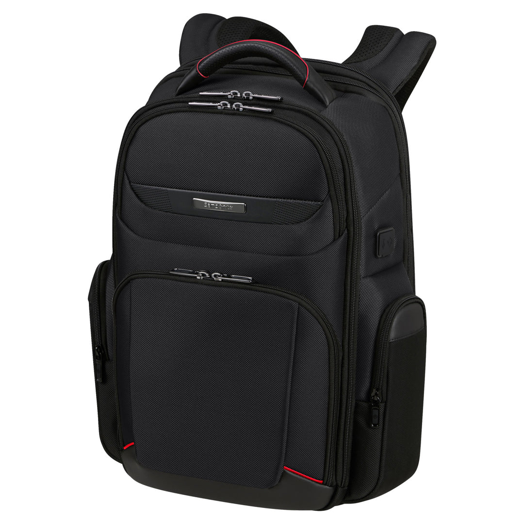 Samsonite PRO-DLX 6 Black 15.6'' Laptop Backpack Black Ergonomic Premium Business Lightweight Premium Quality USB Ports Waterproof