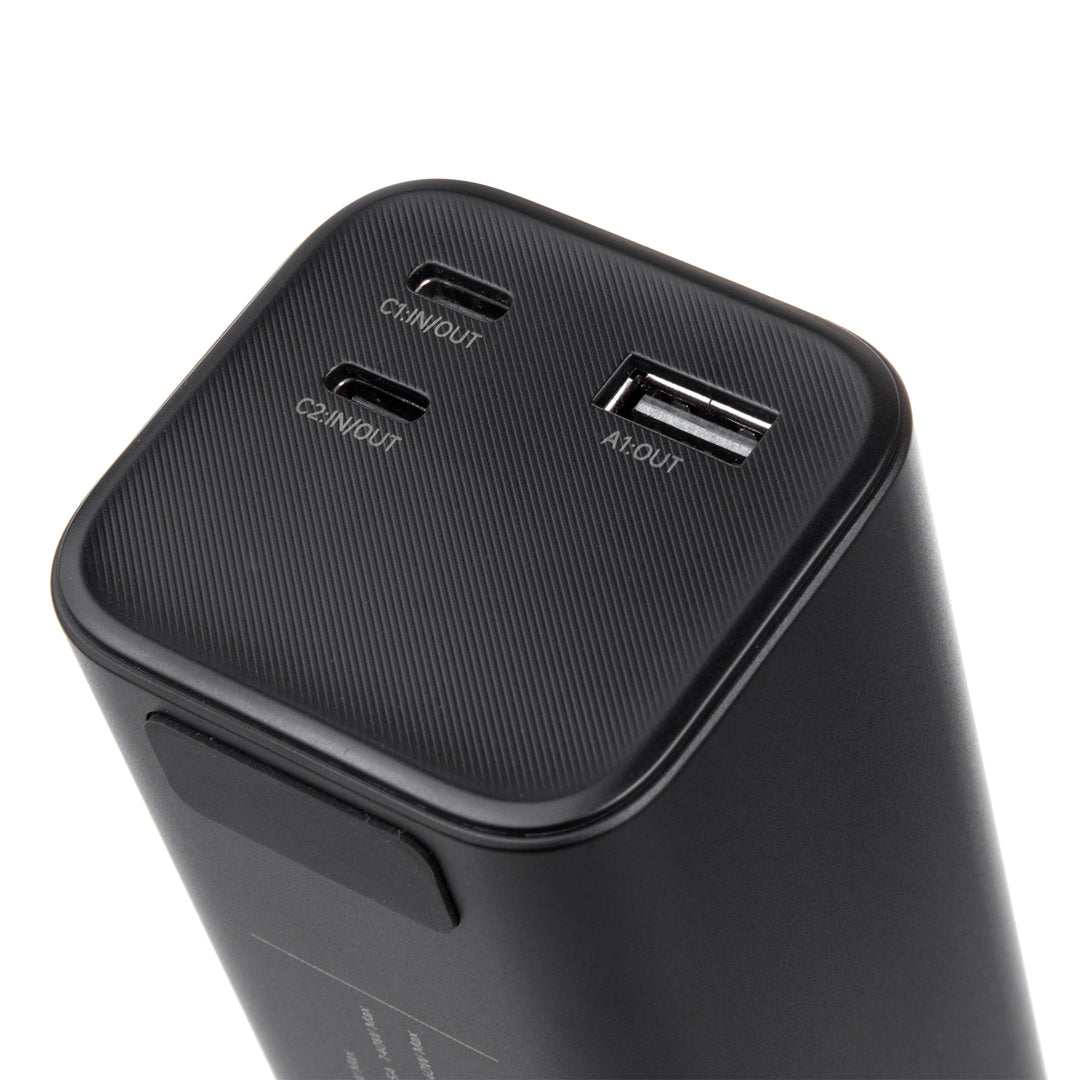 Maclean MCE335 Powerbank 24600 mAh avec fonction de charge rapide USB C entrée et sortie, batterie externe Power Delivery (PD) 140 W, Fast/Quick/Super Charge, 88,56 Wh, 2 ports USB Type-C, capacité