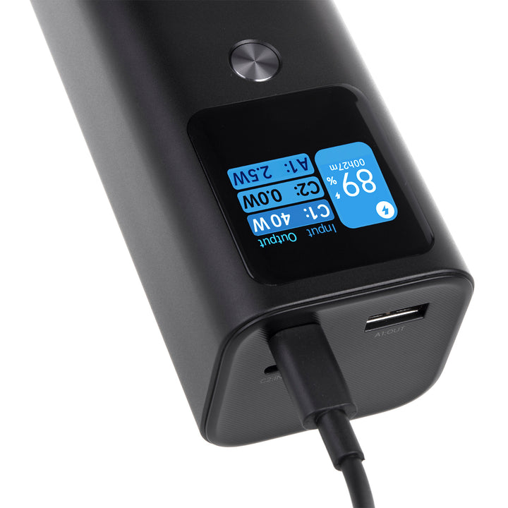 Maclean MCE335 Powerbank 24600 mAh avec fonction de charge rapide USB C entrée et sortie, batterie externe Power Delivery (PD) 140 W, Fast/Quick/Super Charge, 88,56 Wh, 2 ports USB Type-C, capacité