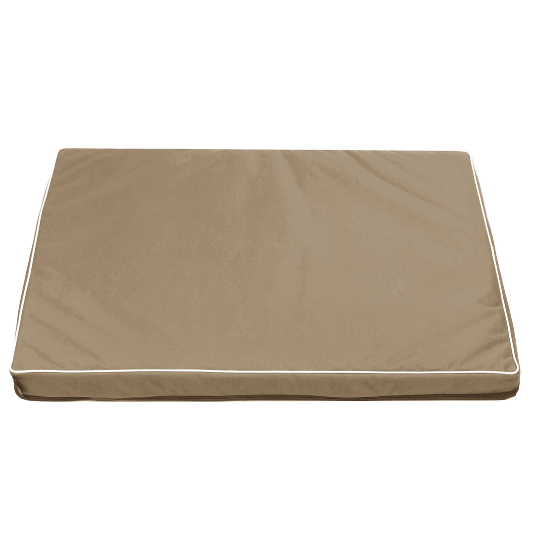 Mestizo Vigo Colchoneta para Perro Cama para Perro Colchoneta para Perro Fondo Antideslizante Impermeable Tejido de Poliéster Cordura (80x60x5cm) Beige/Blanco