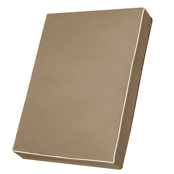 Mestizo Vigo Colchoneta para Perro Cama para Perro Colchoneta para Perro Fondo Antideslizante Impermeable Tejido de Poliéster Cordura (80x60x5cm) Beige/Blanco