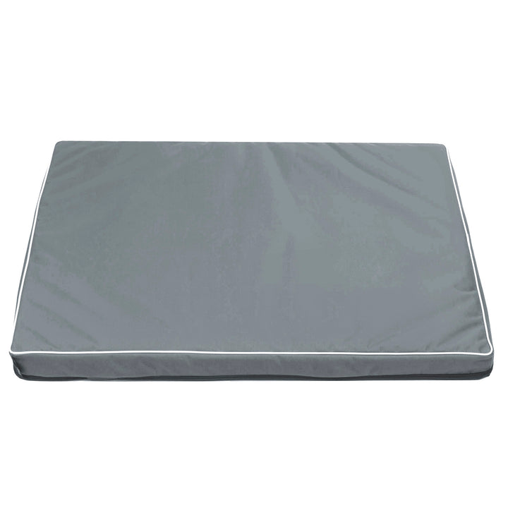 Mestizo Vigo Colchoneta para Perro Cama para Perro Colchoneta para Perro Fondo Antideslizante Tejido de Poliéster Cordura Impermeable (80x60x5cm) Gris claro/Blanco