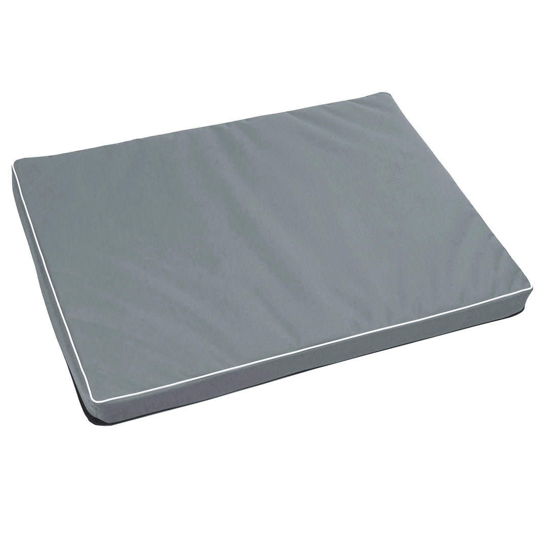 Mestizo Vigo Colchoneta para Perro Cama para Perro Colchoneta para Perro Fondo Antideslizante Tejido de Poliéster Cordura Impermeable (80x60x5cm) Gris claro/Blanco