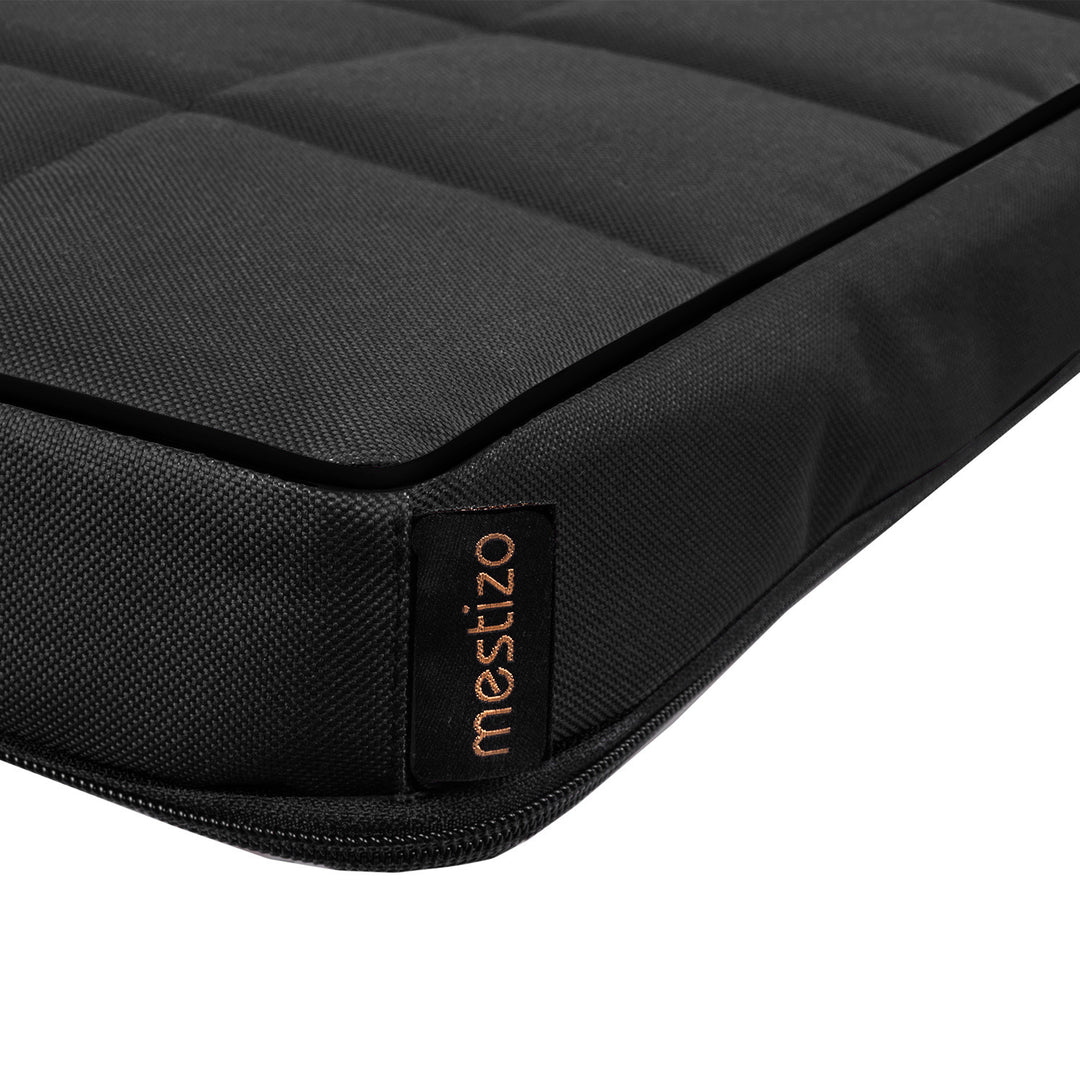 Mestizo Vigo Checked Cama Colchón para Perro Gato Colchoneta para Mascotas (80x60x5cm) en Negro