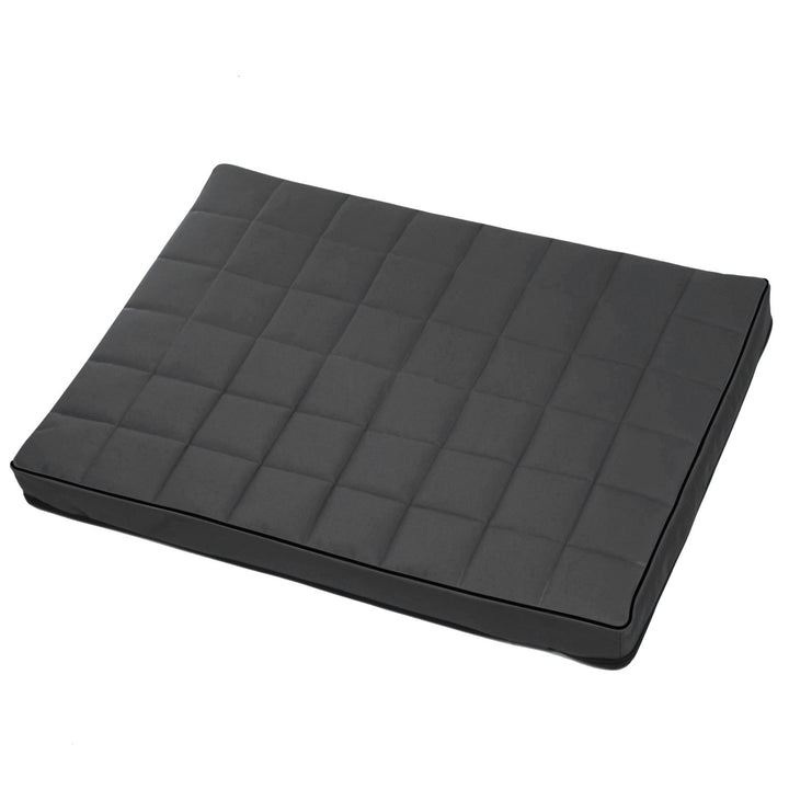 Matelas pour chien et chat Vigo Checked 80 x 60 x 5 cm en gris foncé avec bordure noire