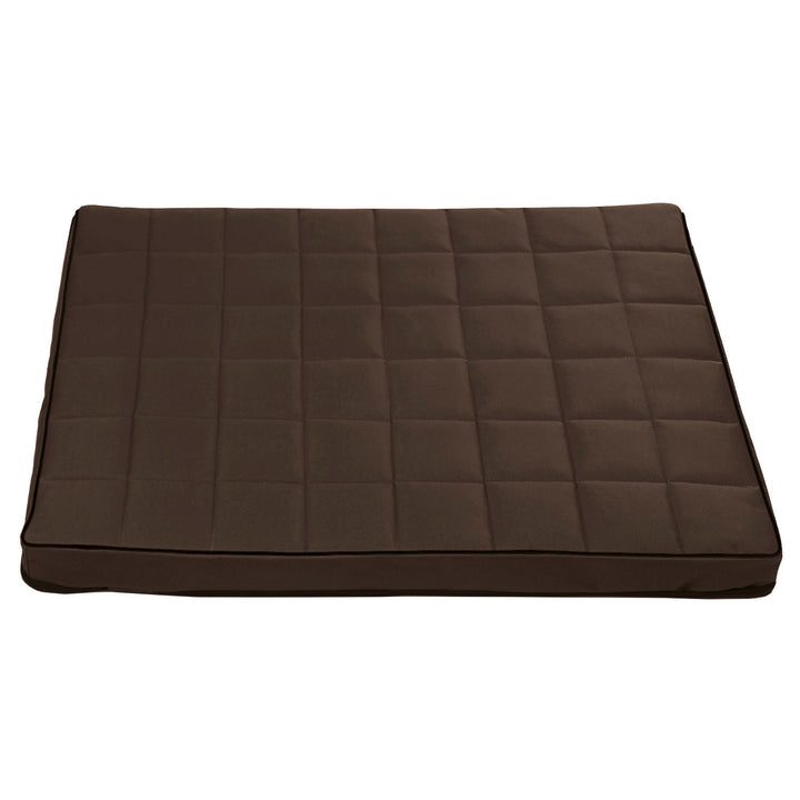 Matelas pour chien et chat Vigo Checked 80 x 60 x 5 cm en marron avec bordure noire