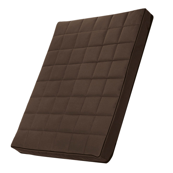 Matelas pour chien et chat Vigo Checked 80 x 60 x 5 cm en marron avec bordure noire