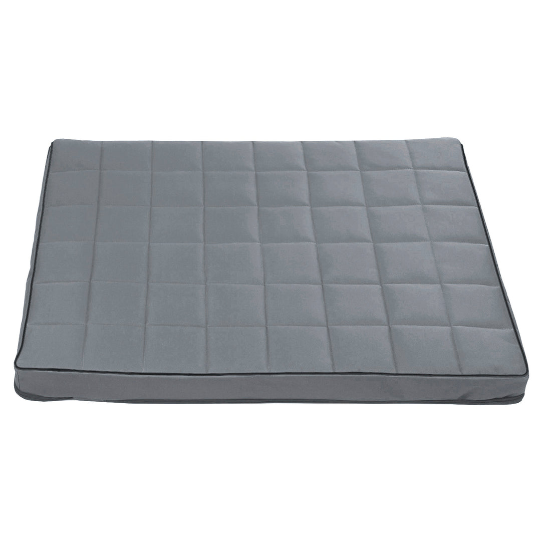 Mestizo Vigo Checked Cama Colchón para Perro Gato Colchoneta para Mascotas (80x60x5cm) en Gris Claro/Negro