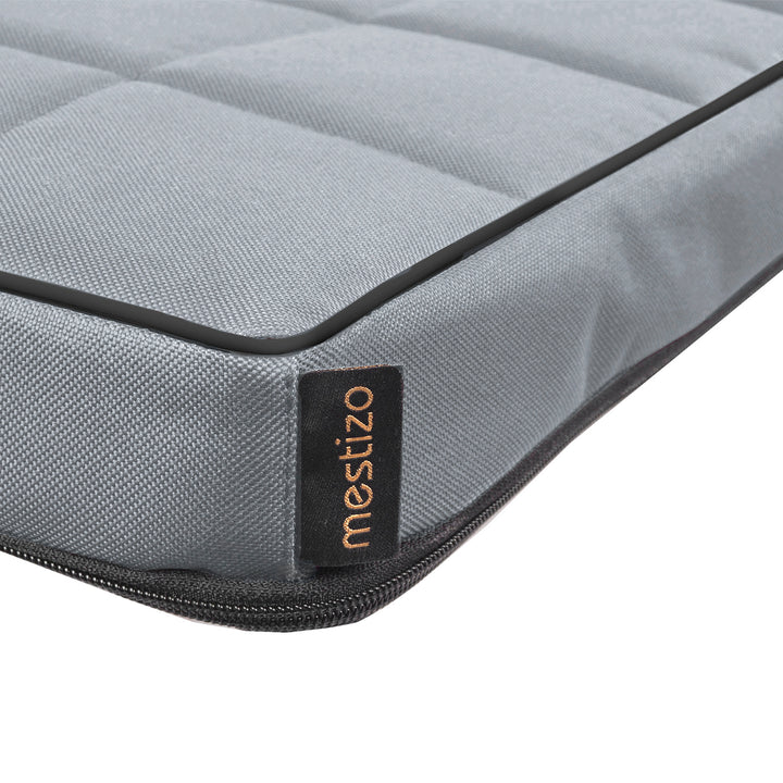 Mestizo Vigo Checked Cama Colchón para Perro Gato Colchoneta para Mascotas (80x60x5cm) en Gris Claro/Negro