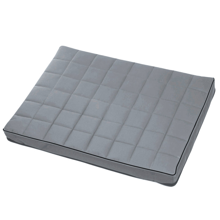 Mestizo Vigo Checked Cama Colchón para Perro Gato Colchoneta para Mascotas (80x60x5cm) en Gris Claro/Negro