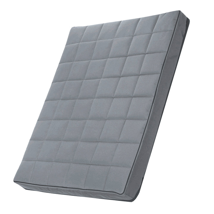 Mestizo Vigo Checked Cama Colchón para Perro Gato Colchoneta para Mascotas (80x60x5cm) en Gris Claro/Negro